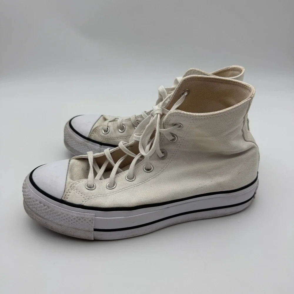 Converse Chuck Taylor All Star Lift Platform High Top White Sneaker 560846F 8.5W